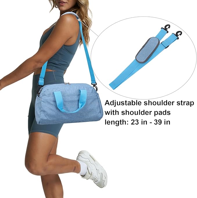 14 inch Small Gym Bag for Women & Men, Mini Duffel Bag for Travel Sports Lightweight Carry On Bag
