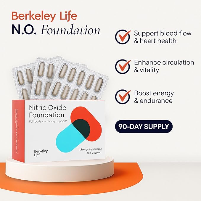 Berkeley Life Nitric Oxide Foundation, Full-Body Circulatory Support - Nitric Oxide Supplements for
