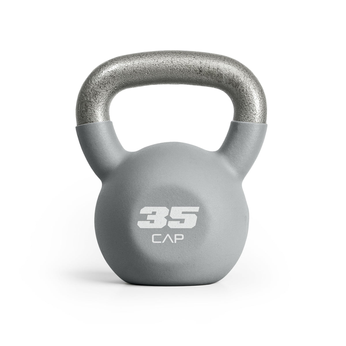 CAP Barbell 35 LB Neoprene Coated Cast Iron Kettlebell - Gray