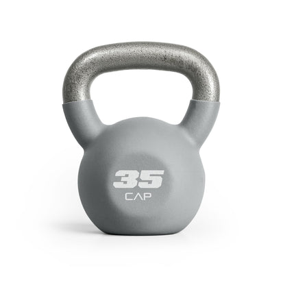 CAP Barbell 35 LB Neoprene Coated Cast Iron Kettlebell - Gray