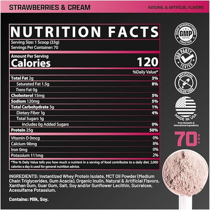 Nutrex Research IsoFit Whey Protein Powder Instantized 100% Whey Protein Isolate (30 Servings (Pack