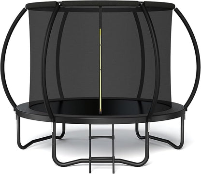 Trampoline 12FT 14FT 15FT 16FT for Kids/Adults - Outdoor Recreational with Enclosure Net Curved