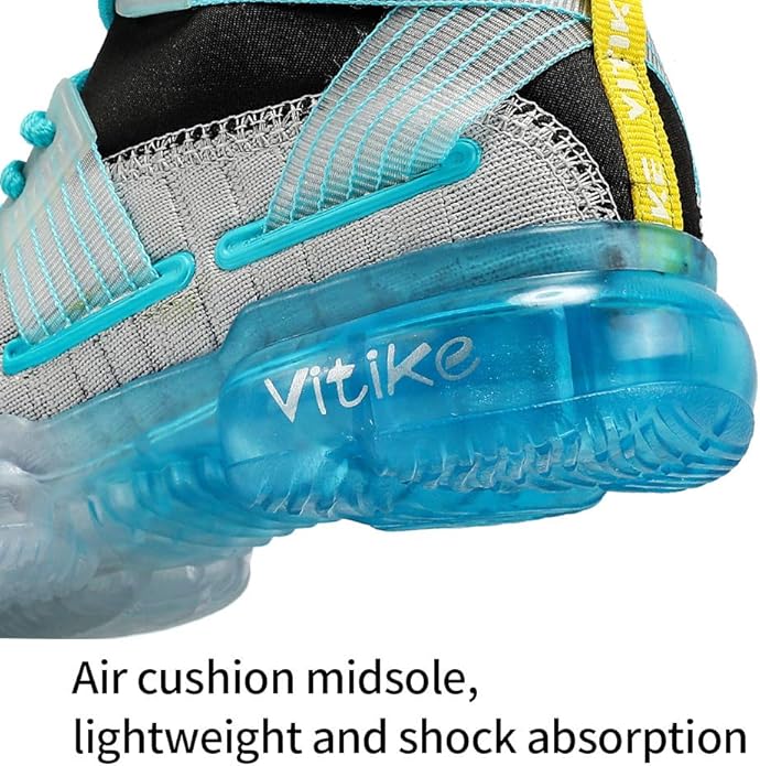VITUOFLY Kids Basketball Shoes Boys Air Cushion Sneakers Girls Mid Top School Hoops Shoes Non-Slip