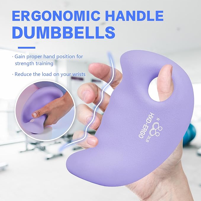 Ergonomic Dumbbells Weights Set-Hand Weights for Women at Home, Ear Dumbbells Weights for Pilates