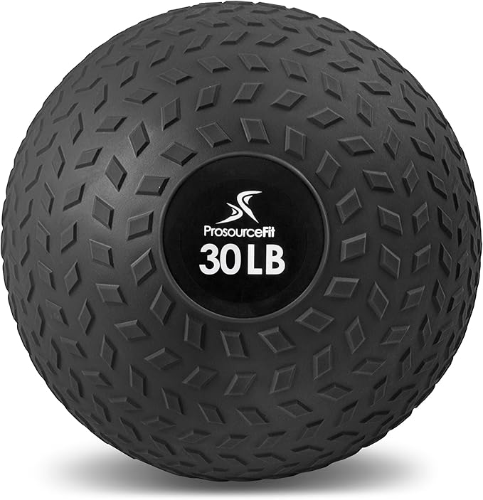 ProsourceFit Slam Medicine Balls 5, 10, 15, 20, 25, 30, 50lbs Smooth and Tread Textured Grip Dead