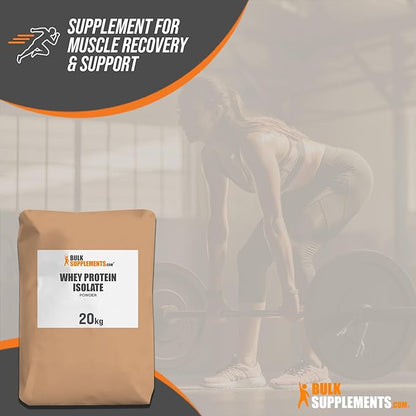 BulkSupplements.com Whey Protein Isolate Powder - Whey Protein Powder, Unsweeteneed, Unflavored &