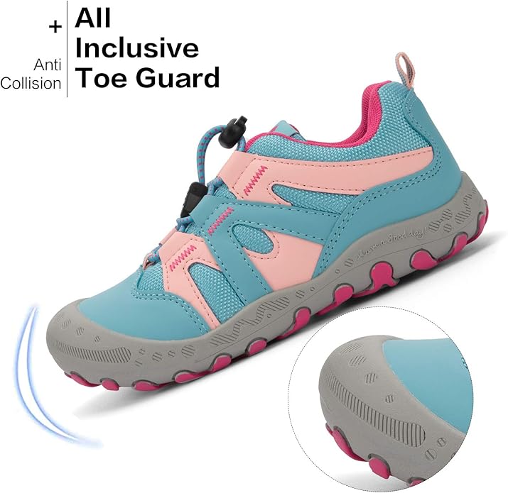 Mishansha Kids Hiking Boots Toddler Girls Boys Hiking Shoes Water-Resistant Anti-Collision Non-Slip