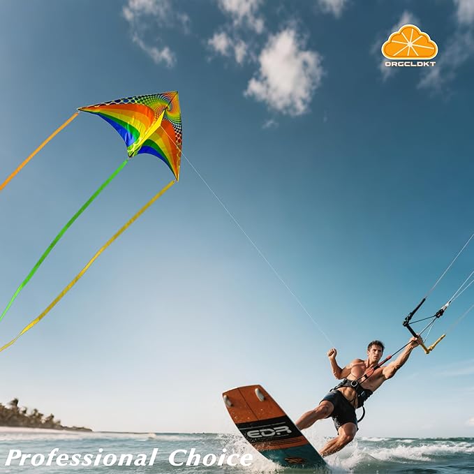 ORGCLDKT-Rainbow Cruiser Delta Kite, Kites for Kids Ages 8-12,4-8,Boys,Girls,Kites for