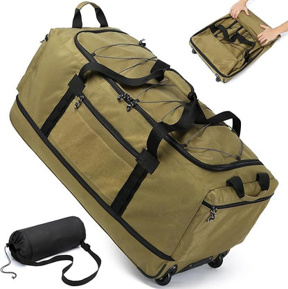 Laripwit Collapsible Duffle Bag with Wheels 130-170L Extra Large Expandable Travel Duffel Bag for