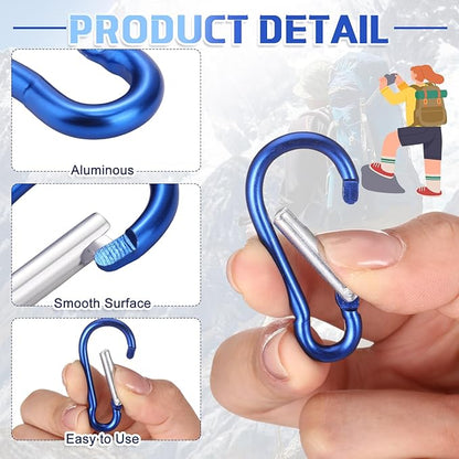 300 Pcs 2" Carabiner Bulk Spring Snap Hooks Bulk Aluminum Alloy Clip Keychain for Hanging Camping
