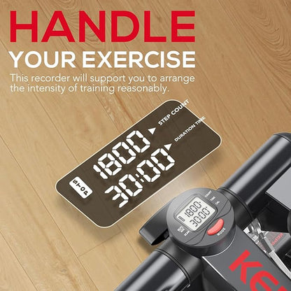 KeppiFitness Steppers for Exercise at Home, Stair Stepper with Resistance Bands for Home Cardio