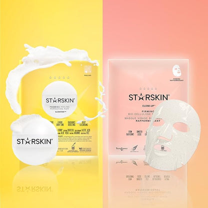 STARSKIN Close-Up 1x40g, Coconut Bio-Cellulose Firming Face Mask for all Skin Types, Face Lifting