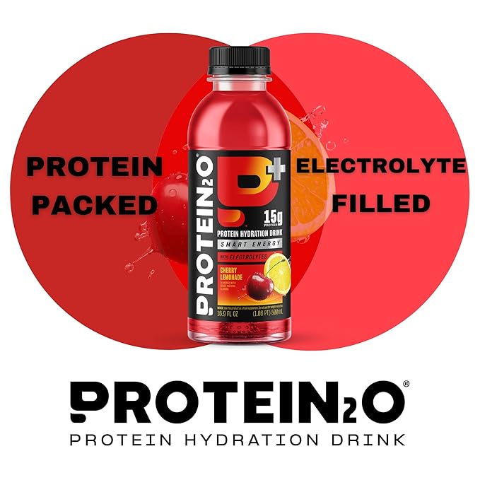 Protein2o 15g Whey Protein Isolate Hydration Drink Plus Energy & Focus, 350mg of Electrolytes