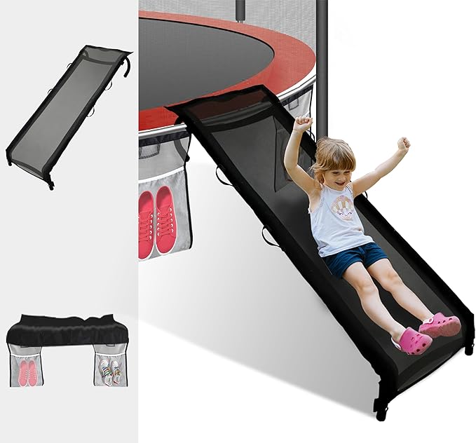 Eurmax USA Universal Easy-to-Assemble Trampoline Slide Ladder, Heavy Duty Steel Trampoline