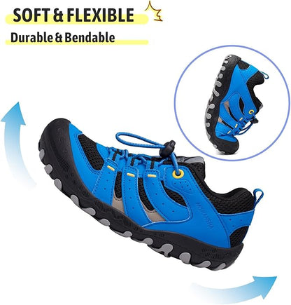 Mishansha Kids Hiking Boots Toddler Girls Boys Hiking Shoes Water-Resistant Anti-Collision Non-Slip
