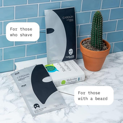 Cardon Face Mask for Bearded Men | Korean Sheet Mask for Men | Bamboo Charcoal Facial Mask and