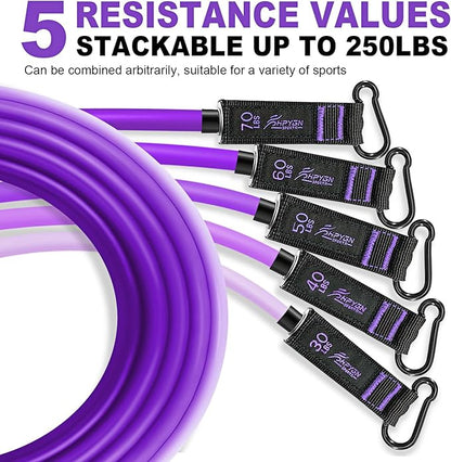 HPYGN Resistance Bands, Exercise Bands with Handles, Fitness Bands, Workout Bands with Door Anchor