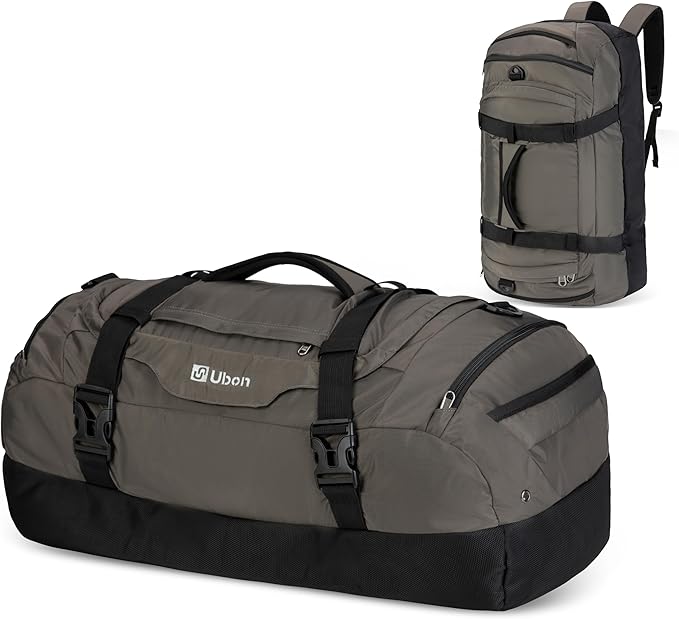 Ubon Large Duffel Bag Weekender Bags with Shoe Compartments 4-Way Sports Gym Backpack with Padded