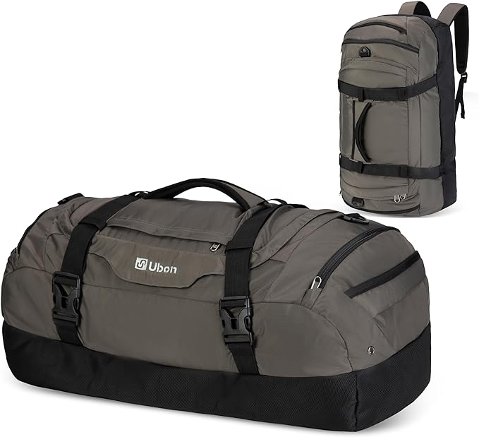 Ubon Large Duffel Bag Weekender Bags with Shoe Compartments 4-Way Sports Gym Backpack with Padded