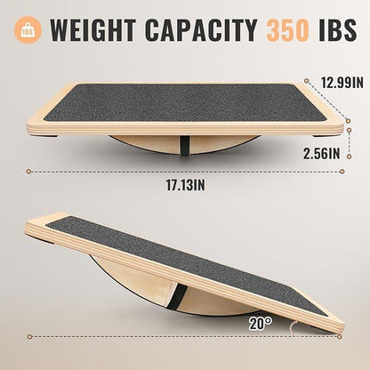 Balance Board Professional Wobble Board for Adults Anti-Slip 350LBS Balance Boards for Physical