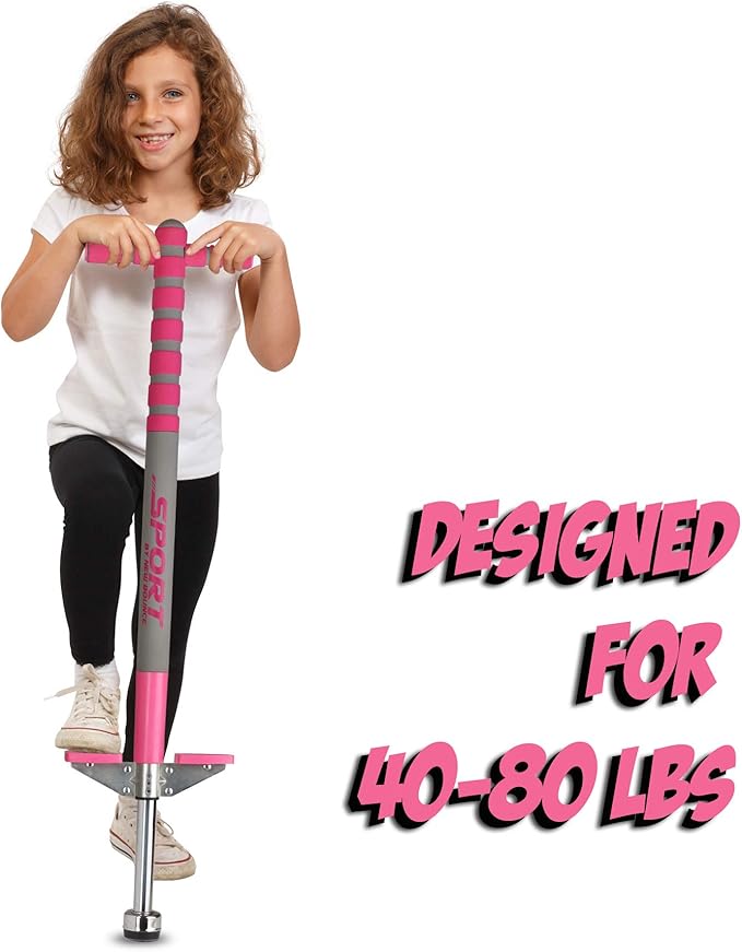 New Bounce Pogo Stick for Kids - Pogo Sticks, 40 to 80 Lbs - Sport Edition, Quality, Easy Grip
