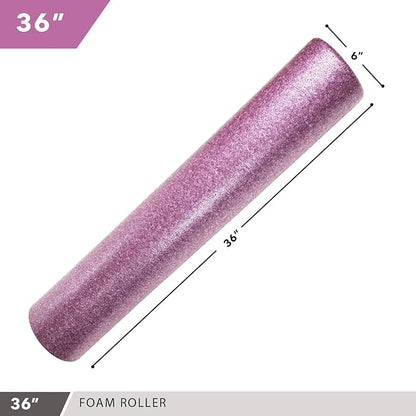 High-Density Round Foam Rollers - 4 Size and 8 Color Options - Massage Rollers for Stretching, Deep