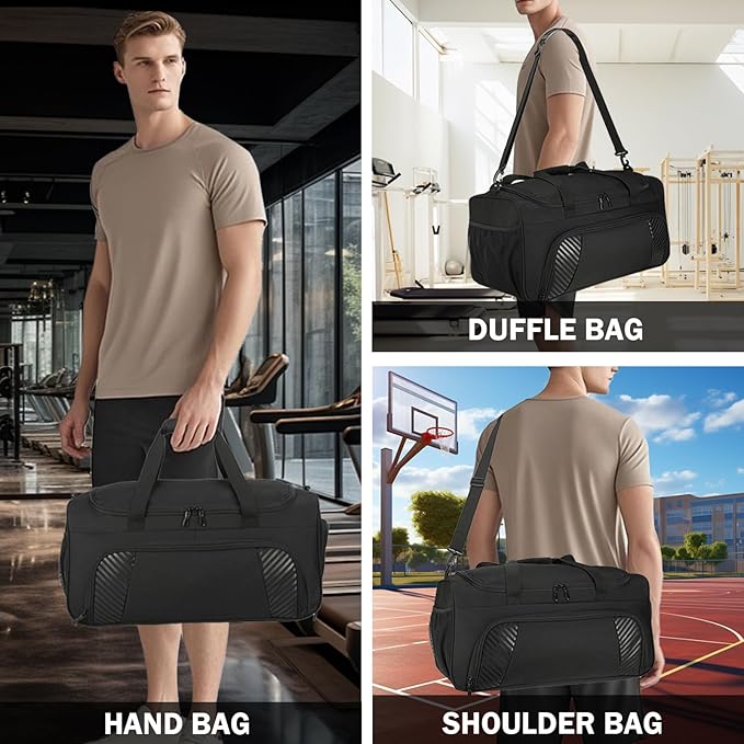 Urbanstand Gym Bag for Men - 22 Inch Sports Duffel Bags with Shoe Compartment, Large Overnight