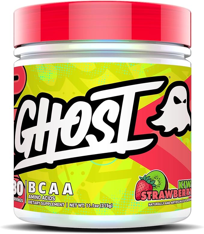 GHOST BCAA Powder Amino Acids Supplement, Kiwi Strawberry - 30 Servings - Sugar-Free Intra, Post &