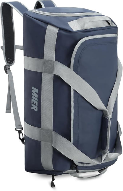 MIER Gym Bag for Men Large Duffel Backpack with Shoe Compartment, 60L Convertible Duffle Bags