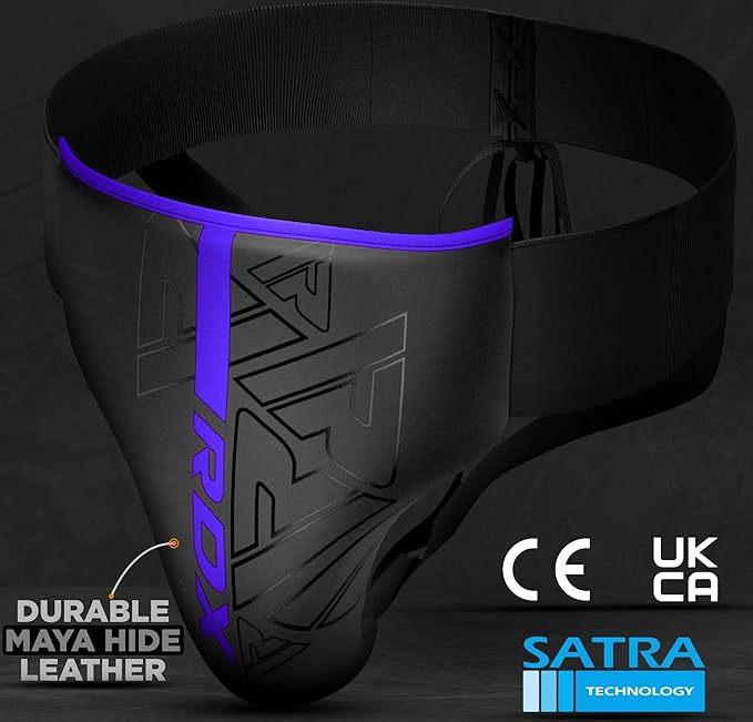RDX Groin Protector for Boxing, Muay Thai, Kickboxing and MMA Fighting, Maya Hide Leather Abdo Gear