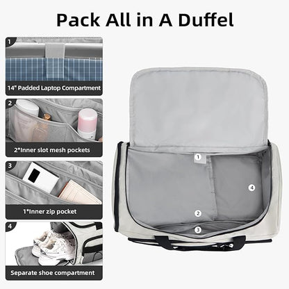 CLUCI Gym Bag for Men & Women, 35L Sports Duffle Bag for Travel,4 in 1 Weekender Bag,Overnight