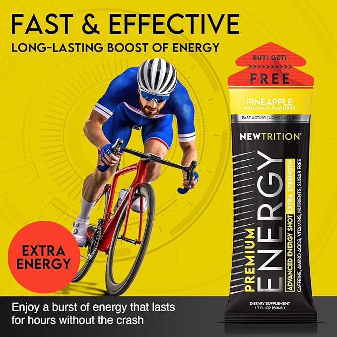 NewTrition® Extra Strength Energy Shots, 250mg Caffeine Energy Shots with Vitamin B & Amino Acids
