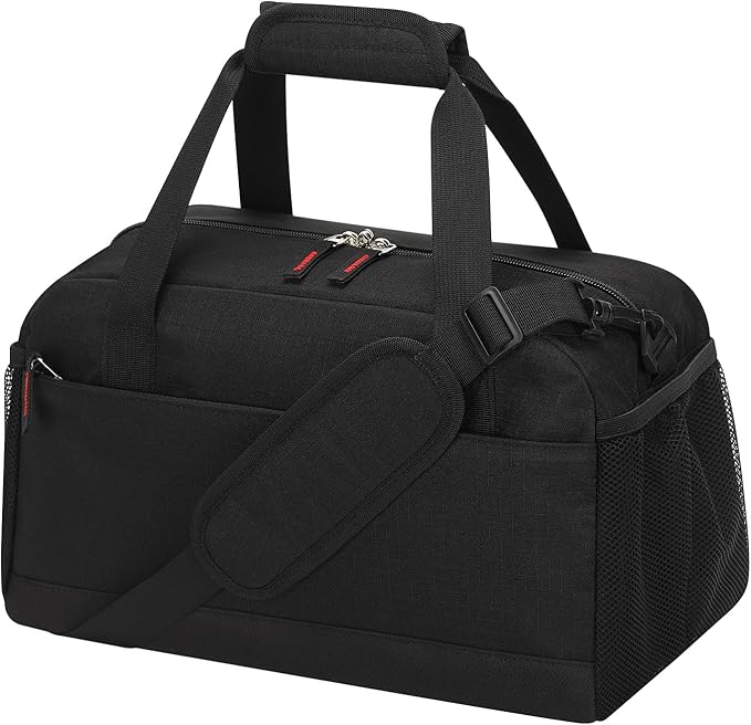 Small Gym Bag with Wet Pocket - 14 inch Mini Duffle Bag for Men & Women Lightweight Carry On Bag