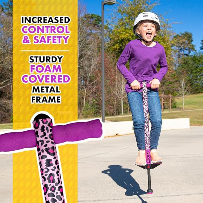 Flybar Pogo Stick for Kids, 40 to 80 Pounds, Perfect for Beginners, Easy Grip Foam Handles