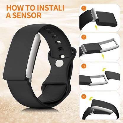 Band Compatible with WHOOP 5.0/MG SportFlex - ECG Strap, Soft Adjustable Silicone Waterproof