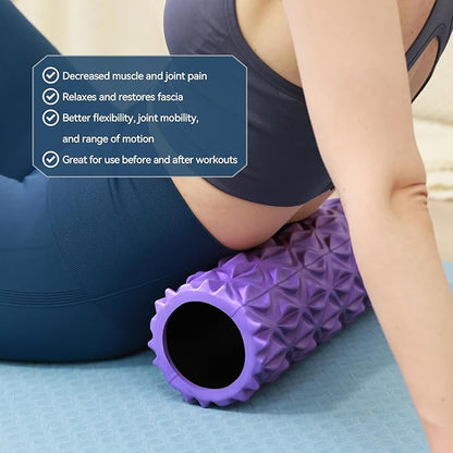 Foam Roller - 15 inch Deep Tissue Massager for Muscle Massage, Myofascial Trigger Point Release