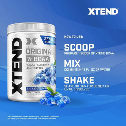 Xtend XTEND Original BCAA Powder 7g BCAA and 2.5g L-Glutamine, Sugar Free Post Workout Muscle