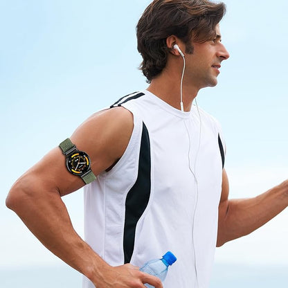 22mm Sport Ankle/Arm Band Compatible with Amazfit Helio, Quick Release Breathable Nylon Bicep Strap