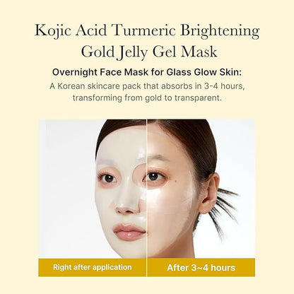 medicube Kojic Acid Turmeric Brightening Gold Jelly Gel Mask | Overnight Face Mask for Glass Glow