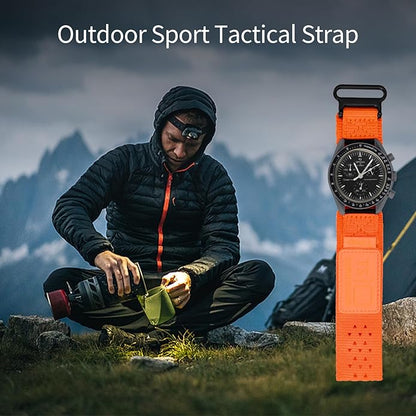 TStrap Nylon Sport Watch Band - Black Quick Release Watch Straps for Men Women - Athletic Military