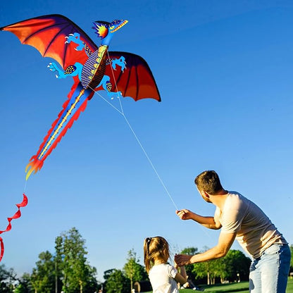 HENGDA KITE-Upgrade Classical Dragon Kite Stereoscopic Dragon Kites for Kids & Adults Easy to Fly