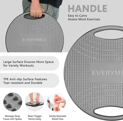 EVERYMILE Wobble Balance Board, Exercise Balance Stability Trainer Portable Balance Board with