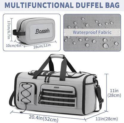 Bosstin Gym Bag for Men & Women,45L Travel Duffle Sports Duffel Bag Gym Weekender Overnight