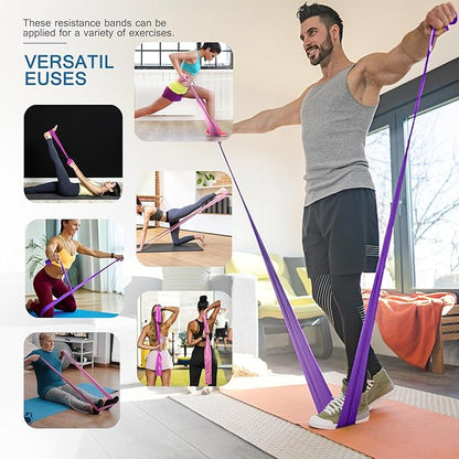 5 Pcs Professional Resistance Bands. Latex-Free, Elastic Band, Work Out Bands, Stretch Bands for