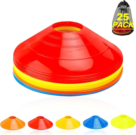 Ashsajkd(Set of 25/50/100 - Agility Soccer Cones with Carry Bag and for ï¼?Football Cones for
