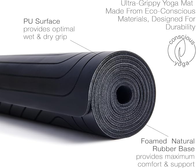 agoy Pro+ Warrior - Premium Non-Slip Yoga Mat – Eco-Conscious Design - PU Mat With Wet/Dry Grip+