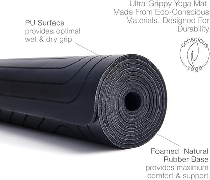 agoy Pro+ Warrior - Premium Non-Slip Yoga Mat – Eco-Conscious Design - PU Mat With Wet/Dry Grip+