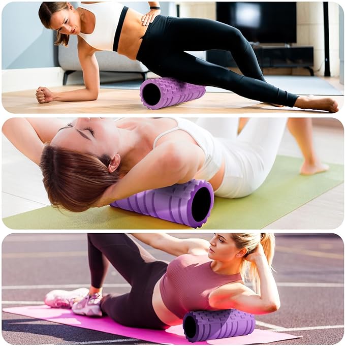 Foam Roller for Muscle Massager, Patented 13" High Density Exercise Roller for Muscle and