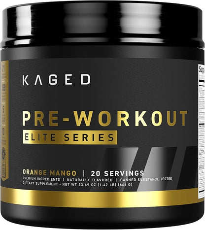 Kaged Pre Workout Powder Pre-Workout Elite for Men & Women, High Stimulant for Energy, Focus