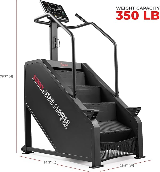 Sunny Health & Fitness Premium High-Intensity Smart Stepper Stair Climber, Commercial Grade, Cardio